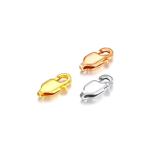 Mengjinyuan 18k gold spring buckle small fish buckle color gold 750 necklace buckle head accessories buckle rose gold bracelet buckle connector