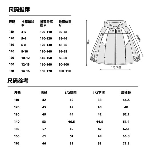Baleno Children's Sun Protection Clothing 2025 Big Children Thin Anti-UV Contrast Color Skin Clothing Boys and Girls Summer Hooded Jacket