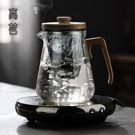 Gaoming glass mountain view teapot household heat-resistant kettle tea water separation large capacity thickened tea boiler new kettle iceberg teapot 780ml