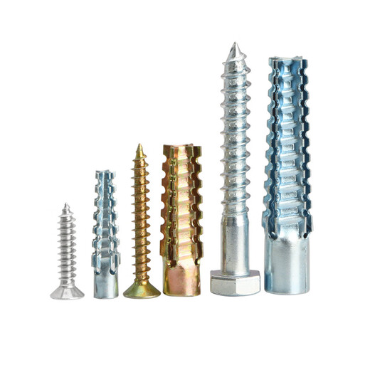 Jaynes Christmas Tree Thorned Sawtooth Gecko Light Anti-loosening Cement Wall Hollow Brick Concrete Wall Metal Expansion Screw Tube 6*32 Tube + Nail 5*40 Long (Punch 8mm) 50 Sets