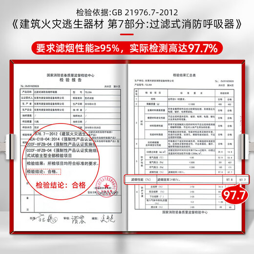 Zhe'an Guangxiao New National Standard Gas Mask Fire Mask Anti-Smoke Mask Fire Escape Filter Self-Rescue Respirator 3C Certification Luminous Silicone Model No Fear of Power Outage