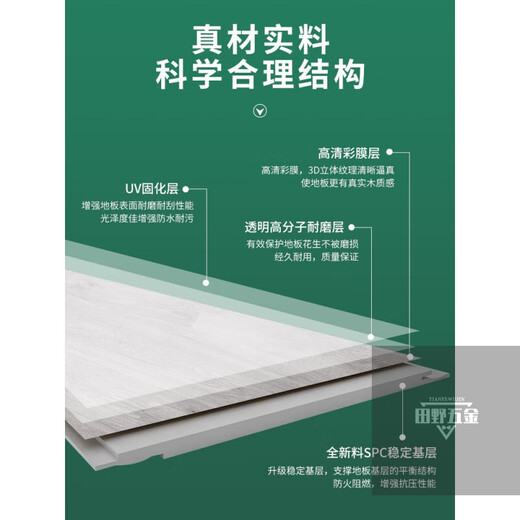 Shantou Lincun spc lock floor thickened wear-resistant waterproof pvc stone plastic floor formaldehyde-free environmentally friendly household commercial wood floor renovation model 692 (3.8mm thick)