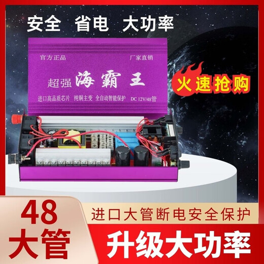 Inverter head deepwater new high-power inverter 12V multi-functional intelligent boost power converter high voltage intelligent 24-tube pure copper wire gift package