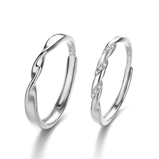 Platinum Couple Ring Proposal Ring Möbius Ring Light Luxury Niche Wedding Anniversary Gift for Wife and Girlfriend Adjustable Ring for a Lifelong Love