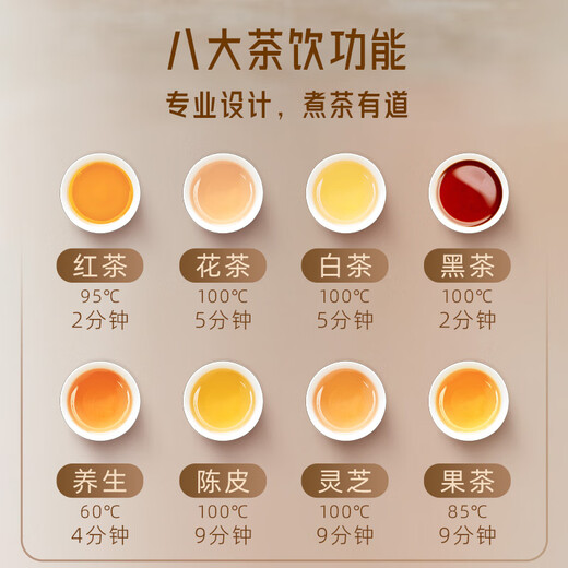 KAMJOVE tea kettle, health kettle, thermal insulation, integrated spray tea kettle, fully automatic multi-function kettle, flower tea kettle, glass thermostatic kettle, all-in-one water and tea kettle, A-122 titanium gray, dual-purpose steaming and cooking 1.2L