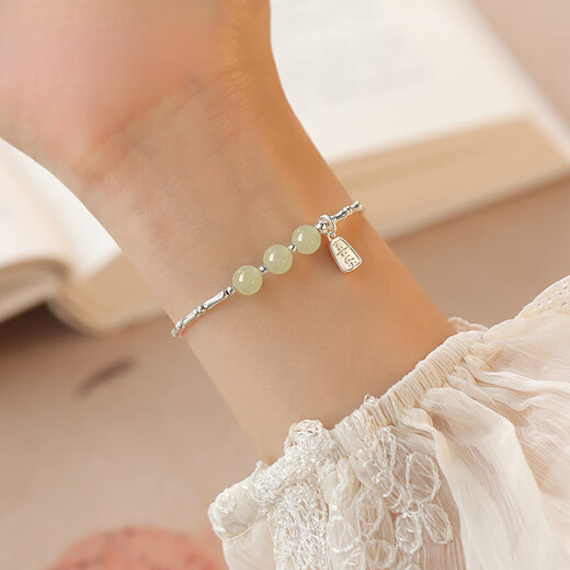 Pangdonglai-Qualität Xign Hotan Phoenix Armband für Mädchen 925 Sterling Silver Light Luxus High-End-Sinn für beste Freunde Armband Nische Exquisite Handkleid 925 Silber Hotan Phoenix Joy Bracelet