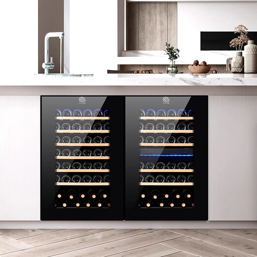 CHIGO red wine cabinet thermostatic cabinet household slim embedded large-capacity refrigerated fresh-keeping display cabinet uniform temperature cellar grade cigar cabinet constant temperature moisturizing 22 pieces direct cooling 62L