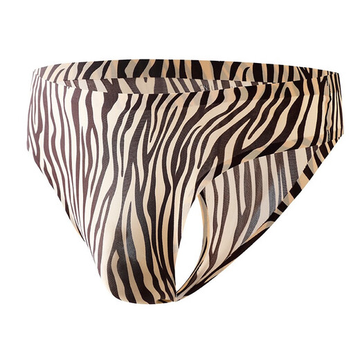 Men's sexy underwear leopard print one-piece seamless 3D low-waisted thong European and American style fashionable men's pants quick-drying Huangbao M90-105Jin Jin equals 0.5 kg