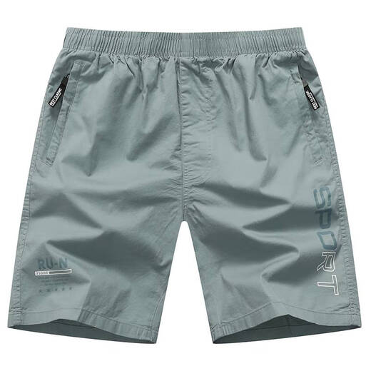 JEEP SPIRIT Jeep Shorts Men's 2025 Summer Loose Five-Fifth Pants Men's Outdoor Casual Beach Pants Dad's Home Pants 9224 Gray Front Zipper Pocket L 110-130Jin Jin is equal to about 0.5 kg