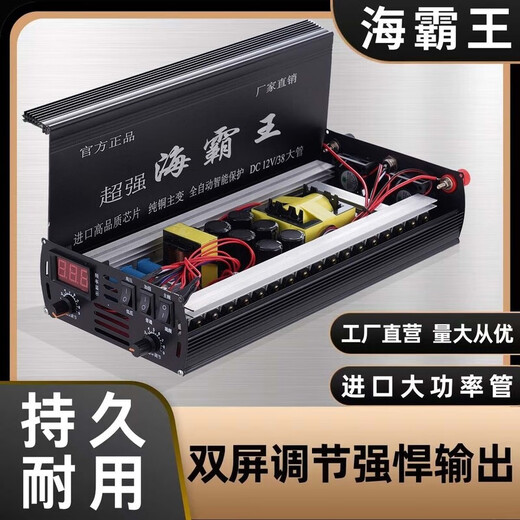 Inverter head deepwater new high-power inverter 12V multi-functional intelligent boost power converter high voltage intelligent 24-tube pure copper wire gift package