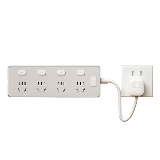 Bull expansion socket branch control plug-in short-line kitchen socket one-turn multi-switch plug-in board wiring board expands 3 sockets independent switch control wire length 20cm