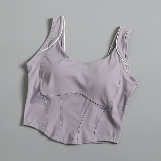 LULU Lulu Sports Bra Women's Running Shockproof Summer Outdoor Yoga Vest Beautiful Back Pilates Fitness Bra Purple L