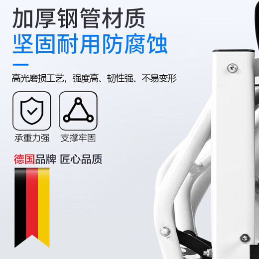 COVNBXN wheelchair manual with pull rod lightweight folding elderly home travel portable small medical disabled trolley 6 classic white large wheel shock absorption comfortable model (foldable and erect + solid large wheel)