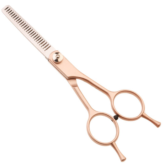 Edward pet scissors grooming tool set for dog hair cutting, curved scissors for cat and dog hair cutting, hairdressing scissors, dog grooming scissors, gold seven-piece set including leather bag comb