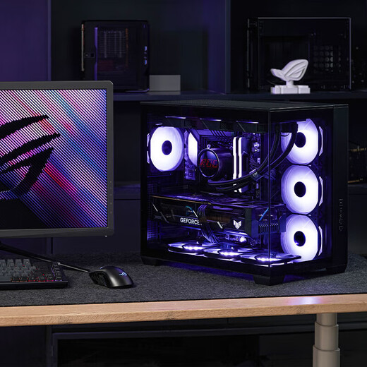 ASUS ROG family bucket 285K/RTX5080 RTX5070Ti computer host desktop assembly computer deep learning AI computing design rendering e-sports game console DIY complete machine with two 285K+RTX5070Ti