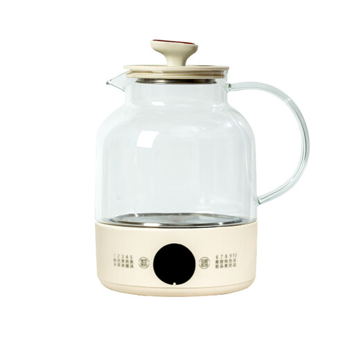 Health kettle, kettle, hot water kettle, thermostatic kettle, teapot, teapot, one-piece glass, fully automatic, small home, multifunctional office, milky white 1L, get 304 stainless steel filter for free for first 10 orders per day