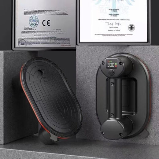 Yi Dali electric vacuum suction cup, special tool for tile masonry and large board, automatic air replenishment, strong suction lifter for rough surface, black plastic box, automatic air replenishment, powerful suction cup