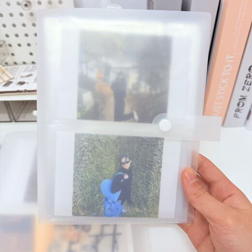 Photo frame, plastic-sealed photo album, plastic-sealed Polaroid movie ticket, train ticket, small card, postcard storage album, photo card album, 4/5/6/7-inch transparent inner page book, plastic-sealed/plasticized, can hold 4 inches, 20 pages, 80 sheets/snap