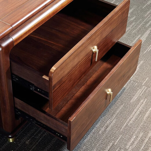 Hanjitangyu solid wood desk president desk executive desk office high-end new Chinese style chairman computer boss desk and chair combination 2.0 meters boss desk