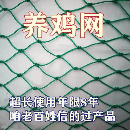Chicken net, chicken net, fishing net, breeding net, fence net, nylon vegetable garden fence, climbing vine grid, chicken net, protective fish net, thickened 18 strands, 3 cm, thickened ribs, 1 meter high, 100 meters long