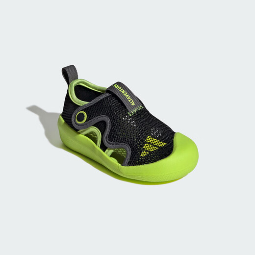 Adidas (adidas) Adidas Children's Shoes 25 Spring New Velcro Sandals for Men, Women and Children JP5756 Black/Green/Grey
