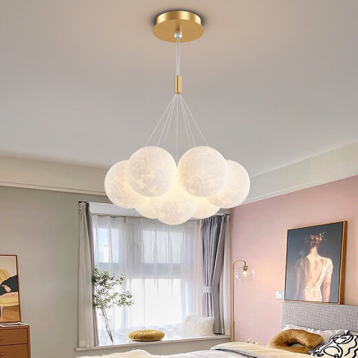 LED Wohnzimmer Hauptbeleuchtung Restaurant Nordic Creative Cream Style Kronleuchter Schlafzimmer Deckenlampe Ganzes Haus Kombination Paket 0W 0 interne geeignete 0lm 9734-Black 13 Kopf drei