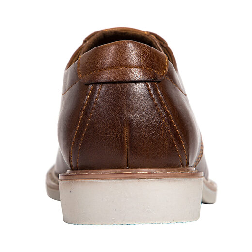 Deer Stags Boys' Oxford Shoes, Synthetic Leather, Lightweight and Comfortable, Laceless Design, Formal and Casual Use, Brown 2 Little Kid