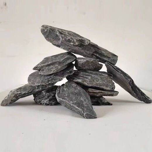 Pure natural stream stone fish tank landscaping stone flakes turtle basking back schist climbing pet rockery terrace landscaping stone 3Jin Jin is equal to 0.5kg 5-10cm schist size matching