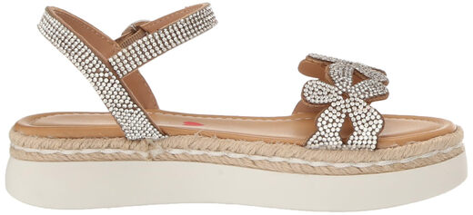 Steve Madden Girls' Shoes Unisex Kids Adalee Sandals, Rhinestones Rhinestones 4 Big Kid