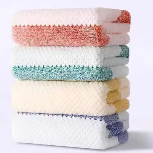 New kitchen rags stained with oil and do not shed lint, wipe tables and wash dishes, thickened cleansing, water-absorbing and decontamination scouring pads, pineapple grid wide rags, 5 pack, 30*30 edge lock