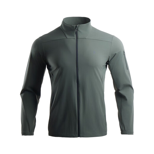 Dragon Tooth Hidden Wind Falcon Light Stand Collar Sun Protection Jacket Spring and Summer Lightweight UV Outdoor Camping Fishing Skin Jacket Light Gray Green (Stand Collar) M (175/96A weight 140-155 Jin Jin equals 0.5 kg)