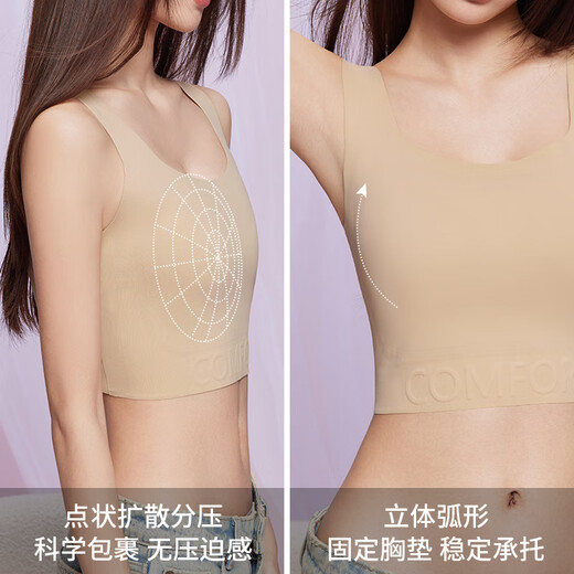 都市丽人束胸运动内衣女粉底液新款胸大显小收副乳防下垂无痕背心裹文胸