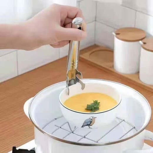 Zixian stainless steel plate lifter, anti-scalding plate lifter, kitchen stew and bowl clamp, stainless steel dish clamp, plate lifter, newly upgraded double-layer buckle - not easy to fall off, upgraded and thickened, stable and not falling off, 1 handful, out