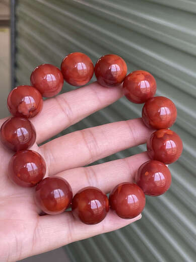 VZZS natural full-meat persimmon red ox blood red bracelet bracelet southern red necklace simple high-end versatile