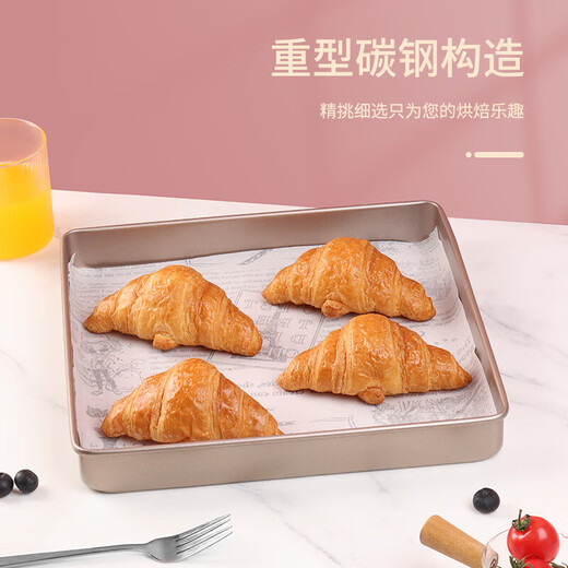 Baiji square baking pan oven special cake roll 28cm baked Swiss roll non-stick snowflake tiramisu mold