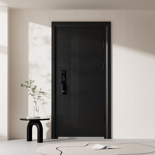 
OUDILE thickened zinc alloy grade A security door entry door + aviation aluminum foil filling + smart door fingerprint lock mother door Fully automatic intelligent lock 2050*1050/2150*960