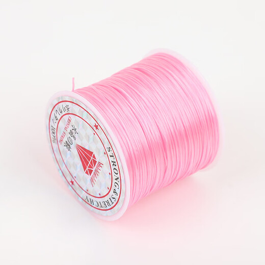 Maimid transparent crystal flat silk elastic thread diy beaded bracelet thread elastic thread bracelet hand string play beads beads thread white (3 tools included) wire diameter 0.8mm long about 50 meters