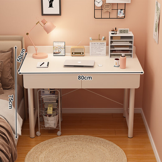 Xinyouliangjia computer desk desk study table makeup table dressing table bedroom small table A089 80 white