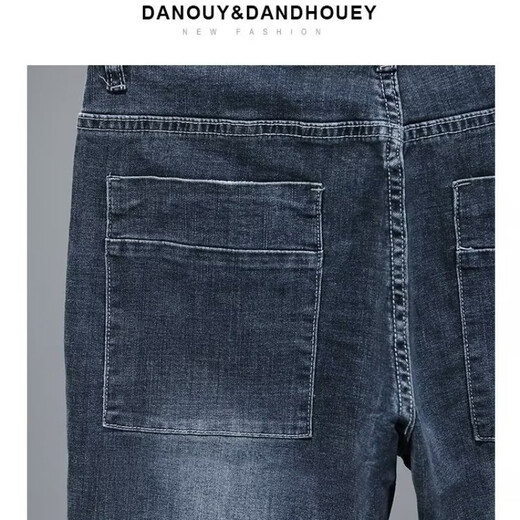 LEE KIDS summer thin denim shorts men's five-point pants loose straight mid-pants casual and versatile stretch breeches K722 blue and gray - direct sales from manufacturers 30 Recommended 110-120Jin [Jin equals 0.5 kg]