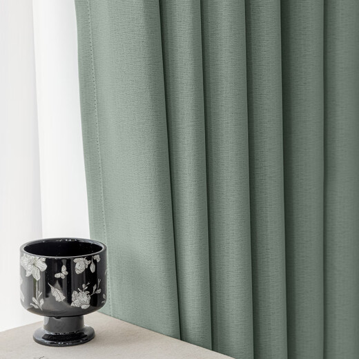 Jueming Elegant Textured Thickened Bedroom Blackout Curtains Taikoo Li 15# Elegant Gray 3.5 wide * 2.7 high 1 piece hook type