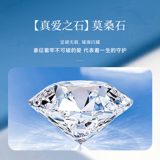 Huaying (HUAYING) Light Luxury One Carat Moissanite Silver Necklace Women's Pendant Anniversary Birthday Gift for Girlfriend and Wife One Carat Brilliant Moissanite Necklace* Gift Box