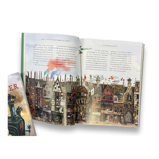 哈利波特与魔法石 1 英版彩绘插图版 平装  JK罗琳Harry Potter 英文进口原版Bloomsbury  小学教辅