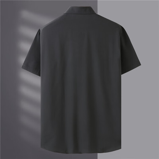 皮尔卡丹（pierre cardin）刺绣衬衫男短袖特大码肥佬胖子宽松300斤夏季休闲加肥加大衬衣潮 9207款白色 7XL 210 260-290斤