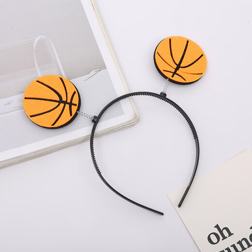 Zi Jiafu Sports Games Basketball Headband Headwear Support Volleyball Football Table Tennis Hairpin Children's Children's Day Performance Headwear Props Football