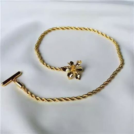 QUAMER gold store style golden iris lapel chain brooch niche design suit men and women accessories fashion gold style