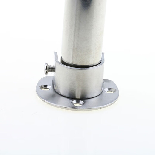 Masfor thickened stainless steel open flange seat, clothes rail wardrobe holder, round tube holder, clothes holder, clothes rod holder * 1 pack 22mm (2 pcs) + 2 sets of mounting screws