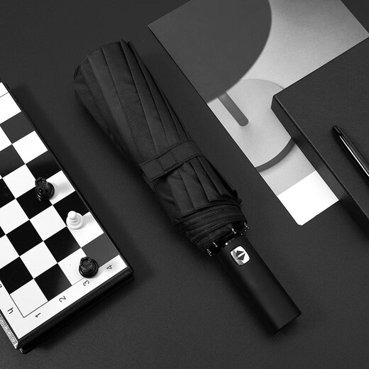 Xiaomi Youpin Fully Automatic 24-Bone Double-Bone Extra Large Reinforced Umbrella Vinyl Parasol Umbrella Rain or Shine Automatic Umbrella Flagship Edition - Business Black - Large 24-Bone Vinyl Sunshade Umbrella Rain or Rain (Double Keel)