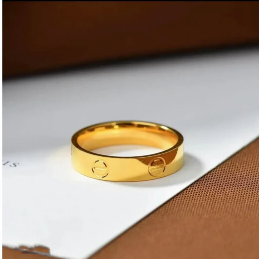 DL 1998 Fat Donglai same style sand gold ring special offer classic Kaga couple ring ins light luxury fashion ring No. 10 weight 160-200Jin Jin is equal to 0.5 kg