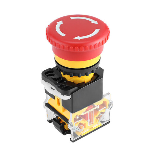 Huijun 22mm power switch start stop self-locking LA38 emergency stop button emergency mushroom head emergency stop button opens and closes