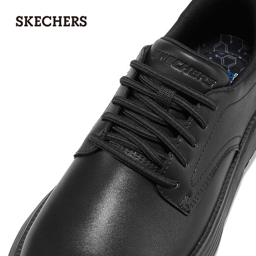 Skechers flash shoes men's business shoes autumn thin slip-on derby shoes soft sole work commuting casual shoes 205353